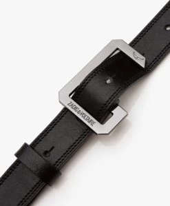 Zadig & Voltaire La Cecilia Leren Riem Met Pin Gesp - Zwart -Boetiek Modewinkel 6c4f5b98 251f 463f 9563 66f441d4b51d 124