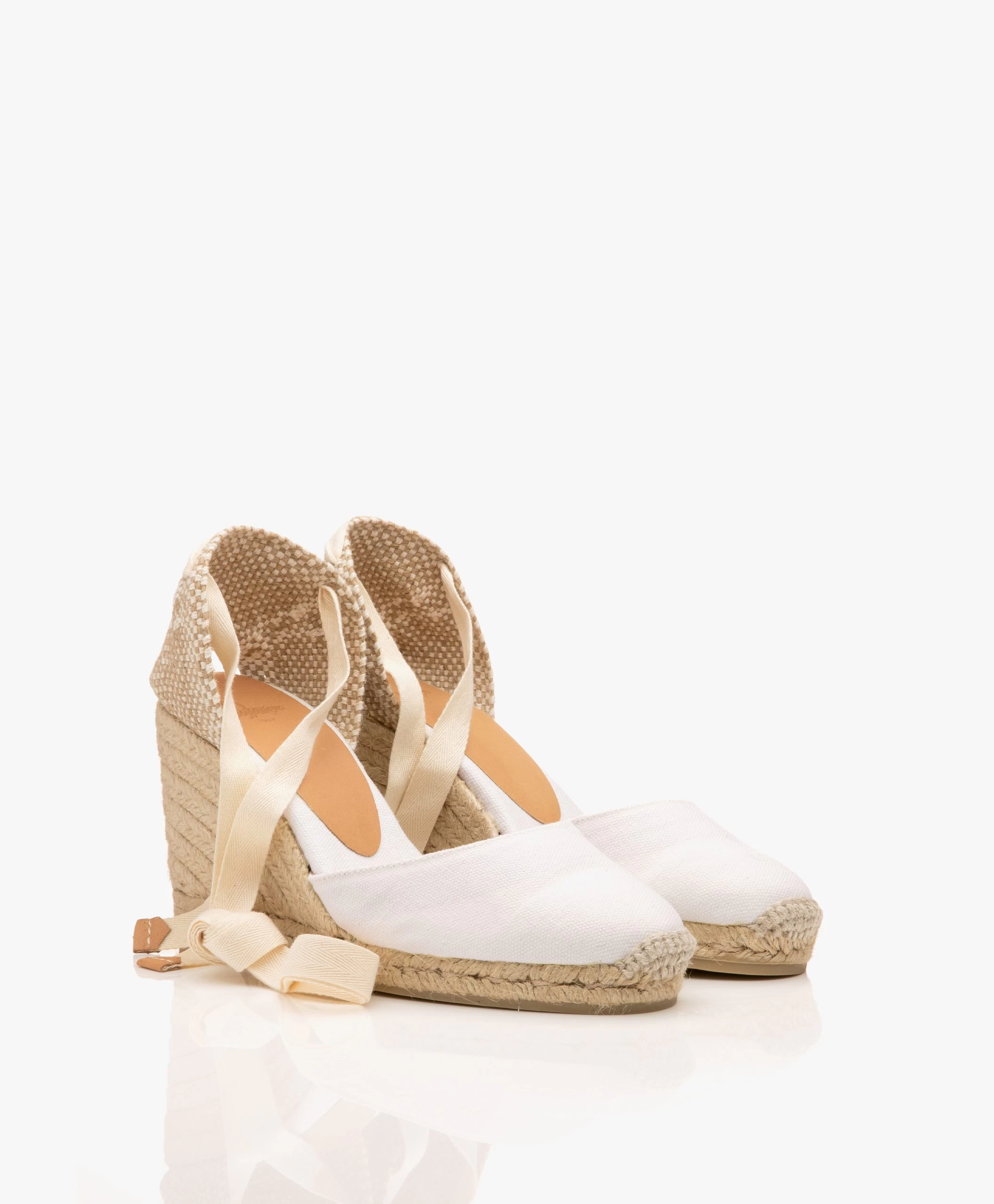 Castañer Carina 10Cm Canvas Sleehak Espadrilles - Wit 5 Castañer Carina 10Cm Canvas Sleehak Espadrilles - Wit - Afbeelding 3