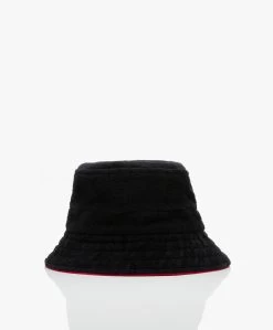 Baindoux Giza Katoen French Terry Bucket Hat - Zwart -Boetiek Modewinkel 6f5a03d6 9a37 48e9 bb7c efb35a9493a8 50