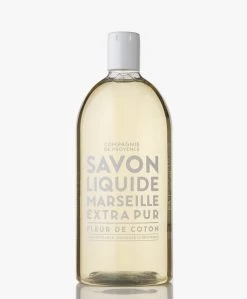 Compagnie De Provence Refill 1000Ml Marseille Zeep - Cotton Flower