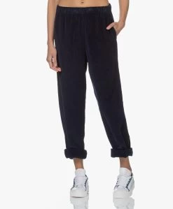 American Vintage Padow Loose-Fit Corduroy Broek - Navy