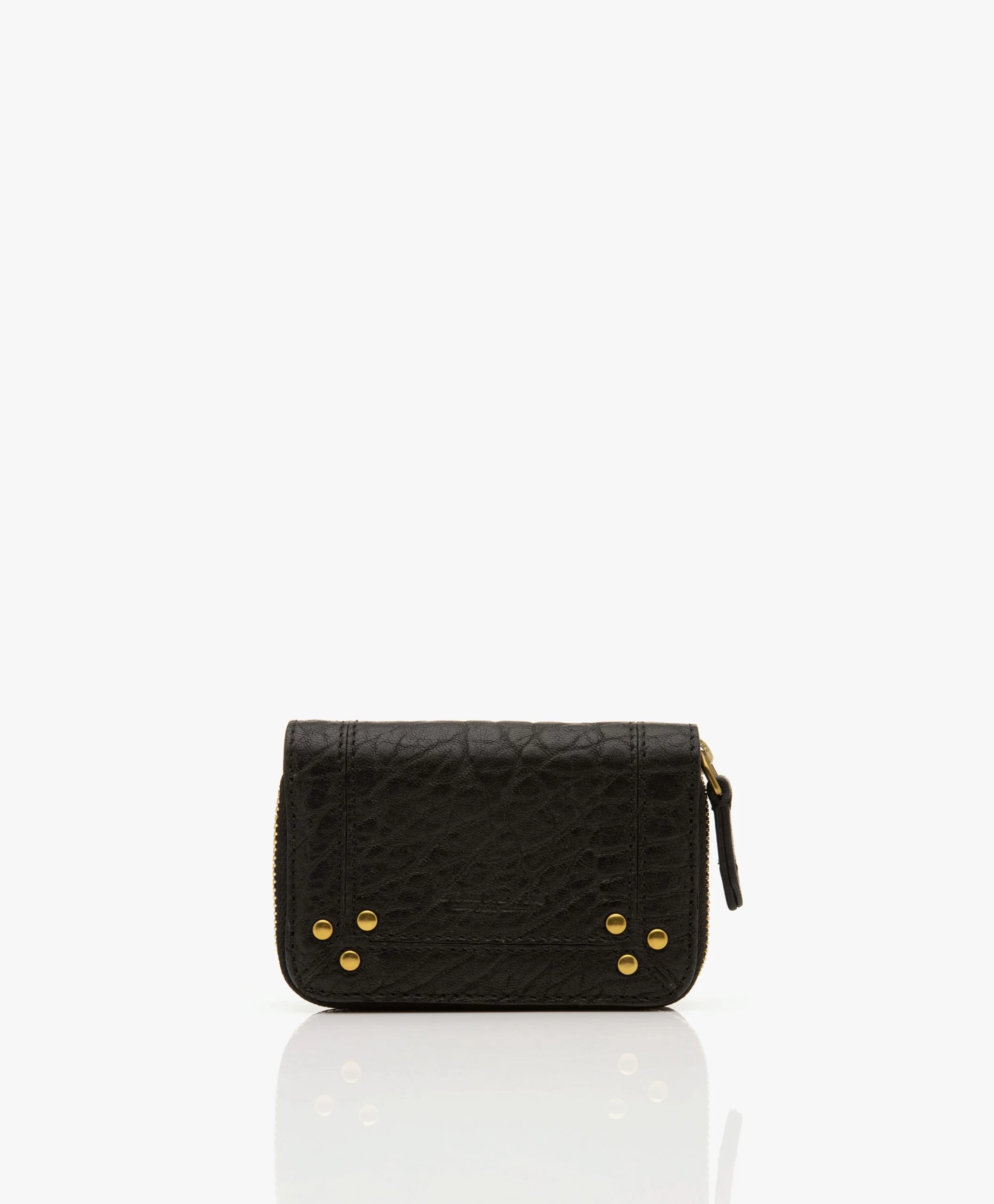 Jérôme Dreyfuss Jerome Dreyfuss Henri Lamsleren Mini Portemonnee - Zwart 3 Jérôme Dreyfuss Jerome Dreyfuss Henri Lamsleren Mini Portemonnee - Zwart