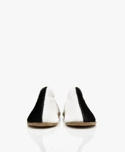 Surée Hairy Leren Two-Tone Mules - Pierrot -Boetiek Modewinkel 83c82695 a2d6 4120 9588 7c2a63661191