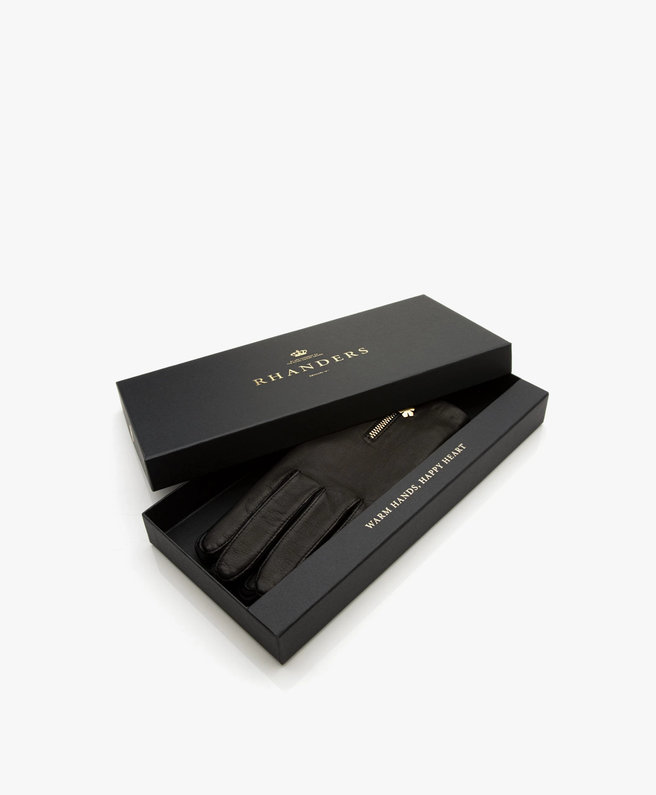 Rhanders Arabella Lamsleren Handschoenen - Zwart 6 Rhanders Arabella Lamsleren Handschoenen - Zwart - Afbeelding 4