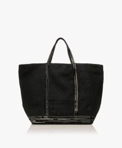 Vanessa Bruno Xl Grote Linnen Shopper - Zwart -Boetiek Modewinkel 88bfcf49 da4f 4b94 9c69 2b43bc0a61e0 359