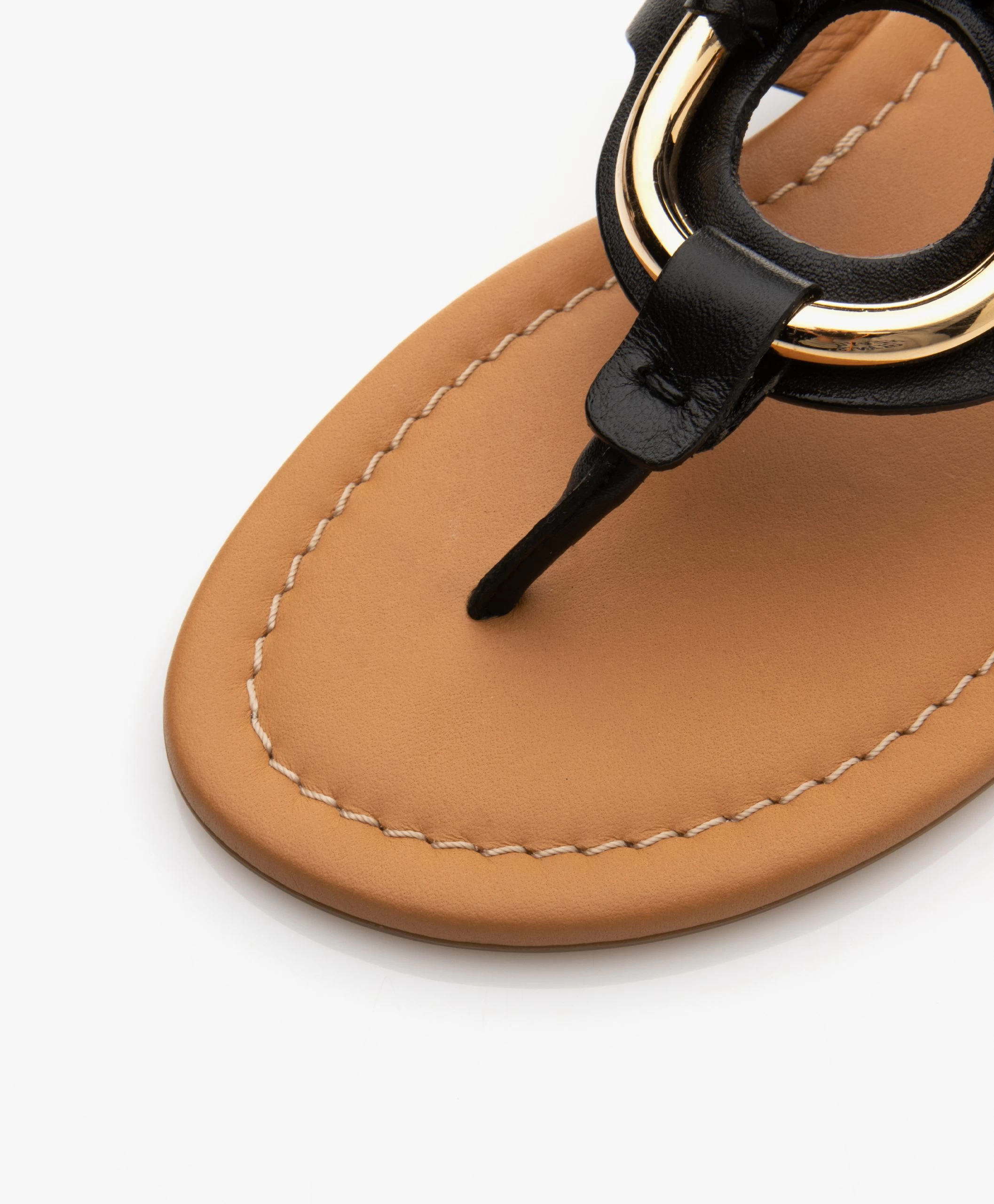 See By Chloé Hana Leren Slippers - Zwart/Bruin 7 See By Chloé Hana Leren Slippers - Zwart/Bruin - Afbeelding 5