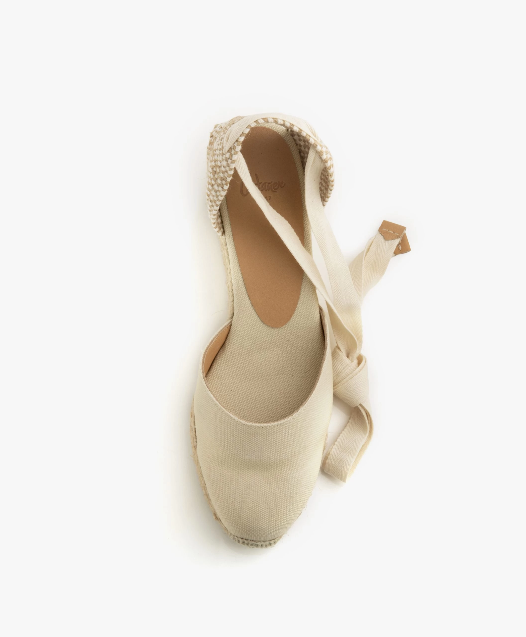 Castañer Carina 7Cm Canvas Sleehak Espadrilles - Ivoor 11 Castañer Carina 7Cm Canvas Sleehak Espadrilles - Ivoor - Afbeelding 9