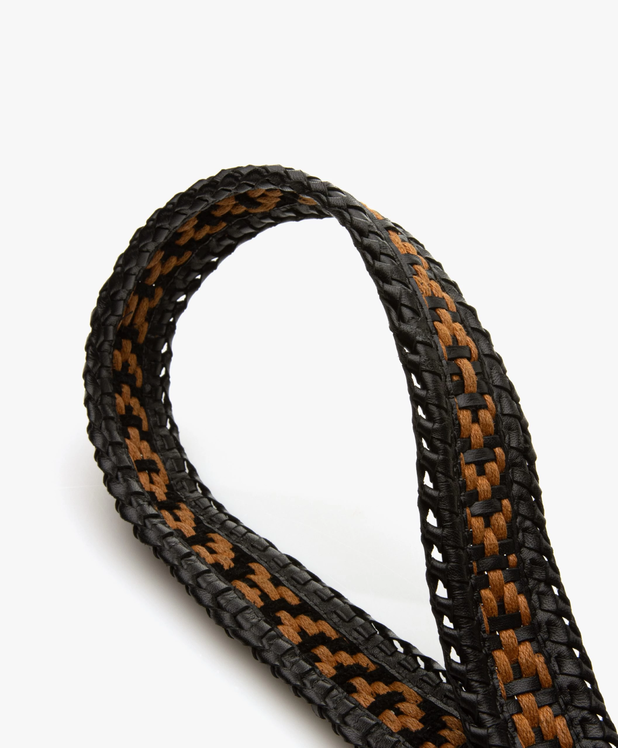 Vanessa Bruno Gevlochten Riem Met Slangengesp - Fauve/Zwart 7 Vanessa Bruno Gevlochten Riem Met Slangengesp - Fauve/Zwart - Afbeelding 5