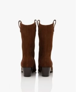 Panara Suède Western Laarzen - Castagna -Boetiek Modewinkel 98c94d49 dac9 4836 9043 8bd8d7f4e88d 01