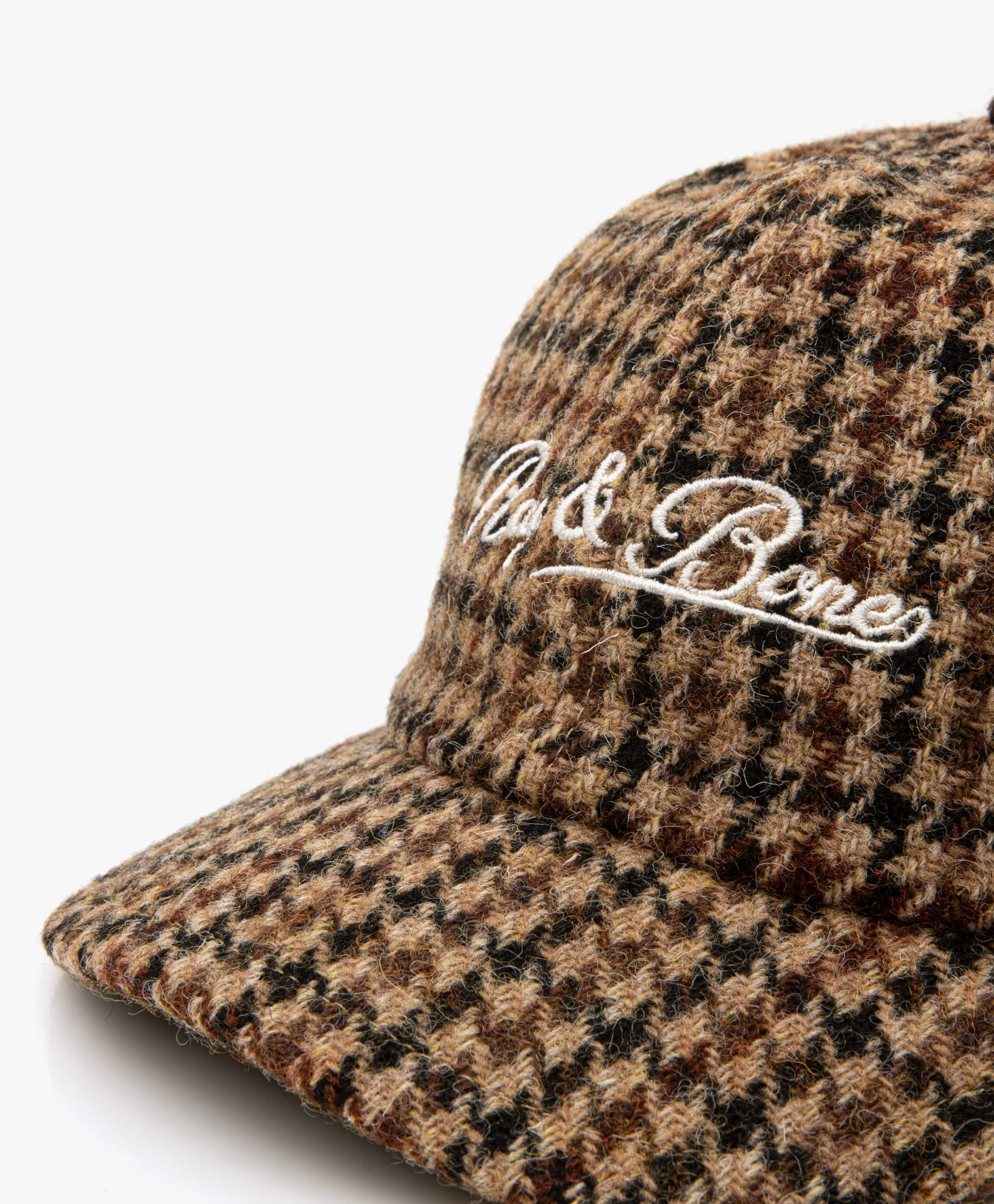 Rag & Bone Rb Heritage Pied-De-Poule Baseball Cap - Bruin 4 Rag & Bone Rb Heritage Pied-De-Poule Baseball Cap - Bruin - Afbeelding 2