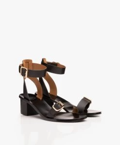 Atp Atelier Carmen Leren Sandalen Met Hak - Zwart 14 Atp Atelier Carmen Leren Sandalen Met Hak - Zwart -Boetiek Modewinkel ATP Atelier Carmen Black Vacchetta 305