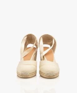 Castañer Carina 10Cm Canvas Sleehak Espadrilles - Ivoor 11 Castañer Carina 10Cm Canvas Sleehak Espadrilles - Ivoor -Boetiek Modewinkel Castaer Carina Ivory 934