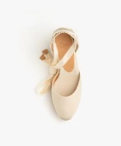 Castañer Carina 10Cm Canvas Sleehak Espadrilles - Ivoor 13 Castañer Carina 10Cm Canvas Sleehak Espadrilles - Ivoor -Boetiek Modewinkel Castaer Carina Ivory 936