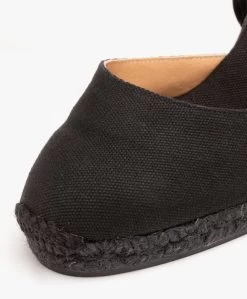 Castañer Carina 10Cm Canvas Sleehak Espadrilles - Zwart 13 Castañer Carina 10Cm Canvas Sleehak Espadrilles - Zwart -Boetiek Modewinkel Castaer Carina Negro 04