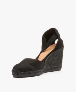 Castañer Carina 10Cm Canvas Sleehak Espadrilles - Zwart 17 Castañer Carina 10Cm Canvas Sleehak Espadrilles - Zwart -Boetiek Modewinkel Castaer Carina Negro 05
