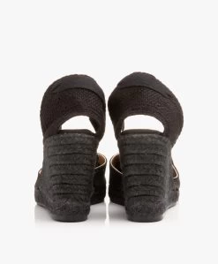 Castañer Carina 10Cm Canvas Sleehak Espadrilles - Zwart 15 Castañer Carina 10Cm Canvas Sleehak Espadrilles - Zwart -Boetiek Modewinkel Castaer Carina Negro 06