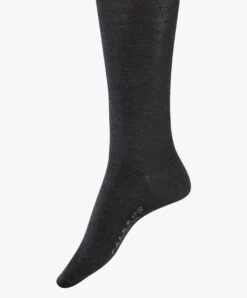 Falke Softmerino Kniekousen - Antracietgrijs Melee -Boetiek Modewinkel FALKE Softmerino Sokken Antraciet Grijs Melee 47438 02