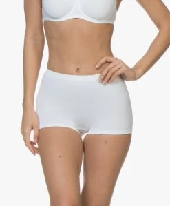 Hanro Touch Feeling High-Rise Short - Wit 11 Hanro Touch Feeling High-Rise Short - Wit -Boetiek Modewinkel HANRO Touch Feeling High rise Short Wit 02