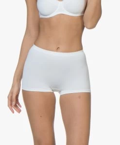 Hanro Touch Feeling High-Rise Short - Wit 15 Hanro Touch Feeling High-Rise Short - Wit -Boetiek Modewinkel HANRO Touch Feeling High rise Short Wit 04