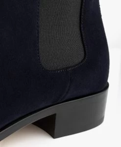 Panara Chelsea Suède Leren Laarzen - Donkerblauw -Boetiek Modewinkel Panara Chelsea Sude Leren Laarzen Donkerblauw 07