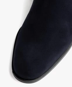 Panara Chelsea Suède Leren Laarzen - Donkerblauw -Boetiek Modewinkel Panara Chelsea Sude Leren Laarzen Donkerblauw 08