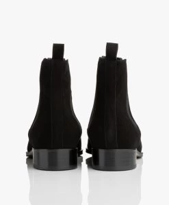 Panara Chelsea Suède Leren Laarzen - Zwart 13 Panara Chelsea Suède Leren Laarzen - Zwart -Boetiek Modewinkel Panara Chelsea Sude Leren Laarzen Zwart 04