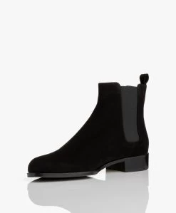 Panara Chelsea Suède Leren Laarzen - Zwart 15 Panara Chelsea Suède Leren Laarzen - Zwart -Boetiek Modewinkel Panara Chelsea Sude Leren Laarzen Zwart 05