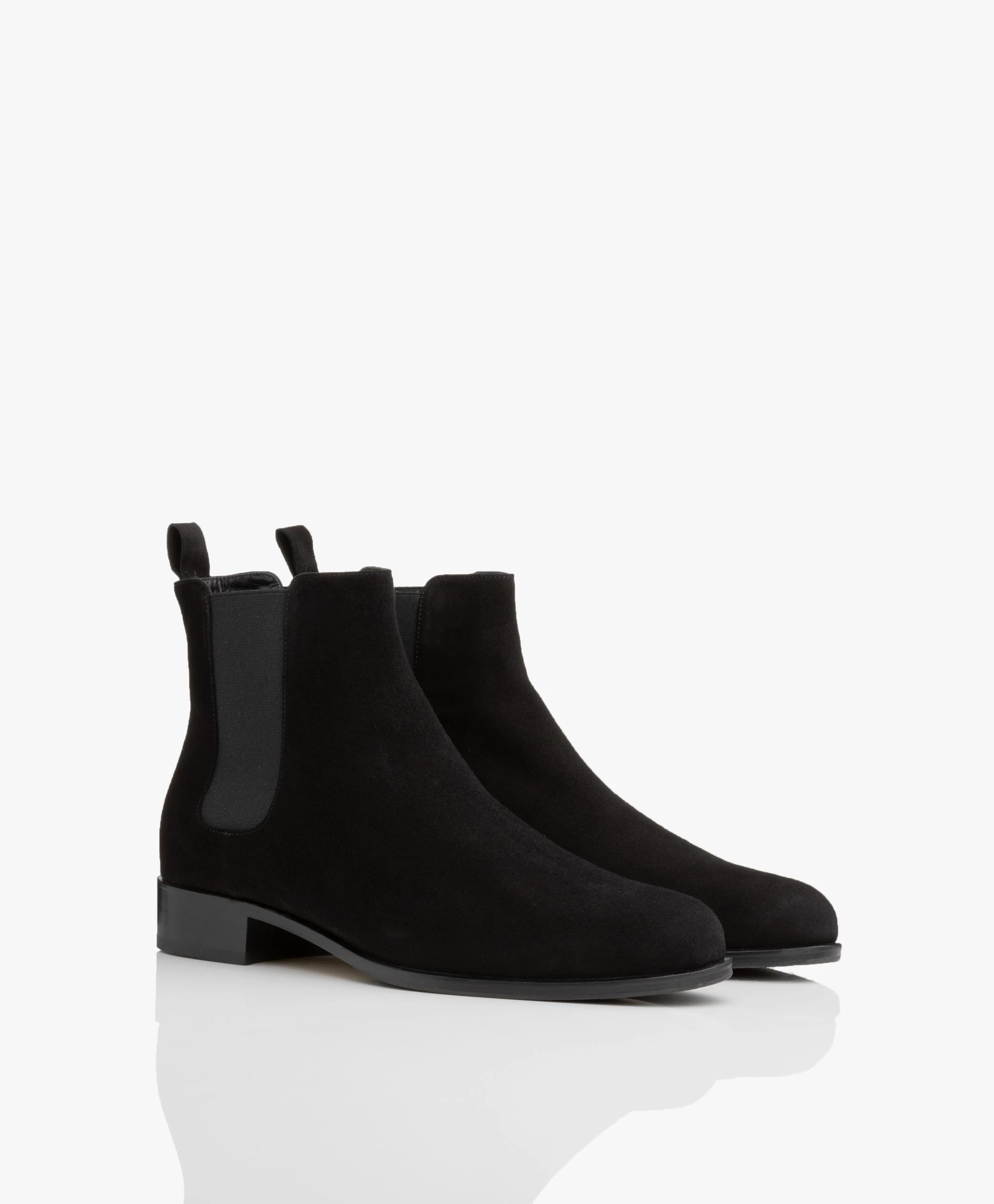 Panara Chelsea Suède Leren Laarzen - Zwart 4 Panara Chelsea Suède Leren Laarzen - Zwart - Afbeelding 2
