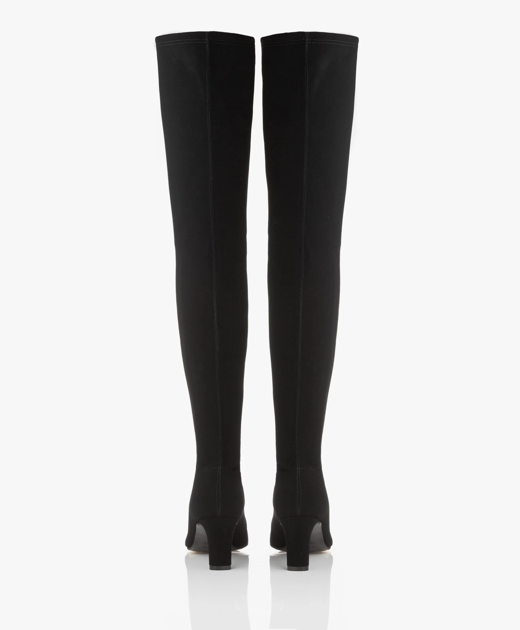 Panara Overknee Stretchlaarzen Met Hak - Zwart 7 Panara Overknee Stretchlaarzen Met Hak - Zwart - Afbeelding 5