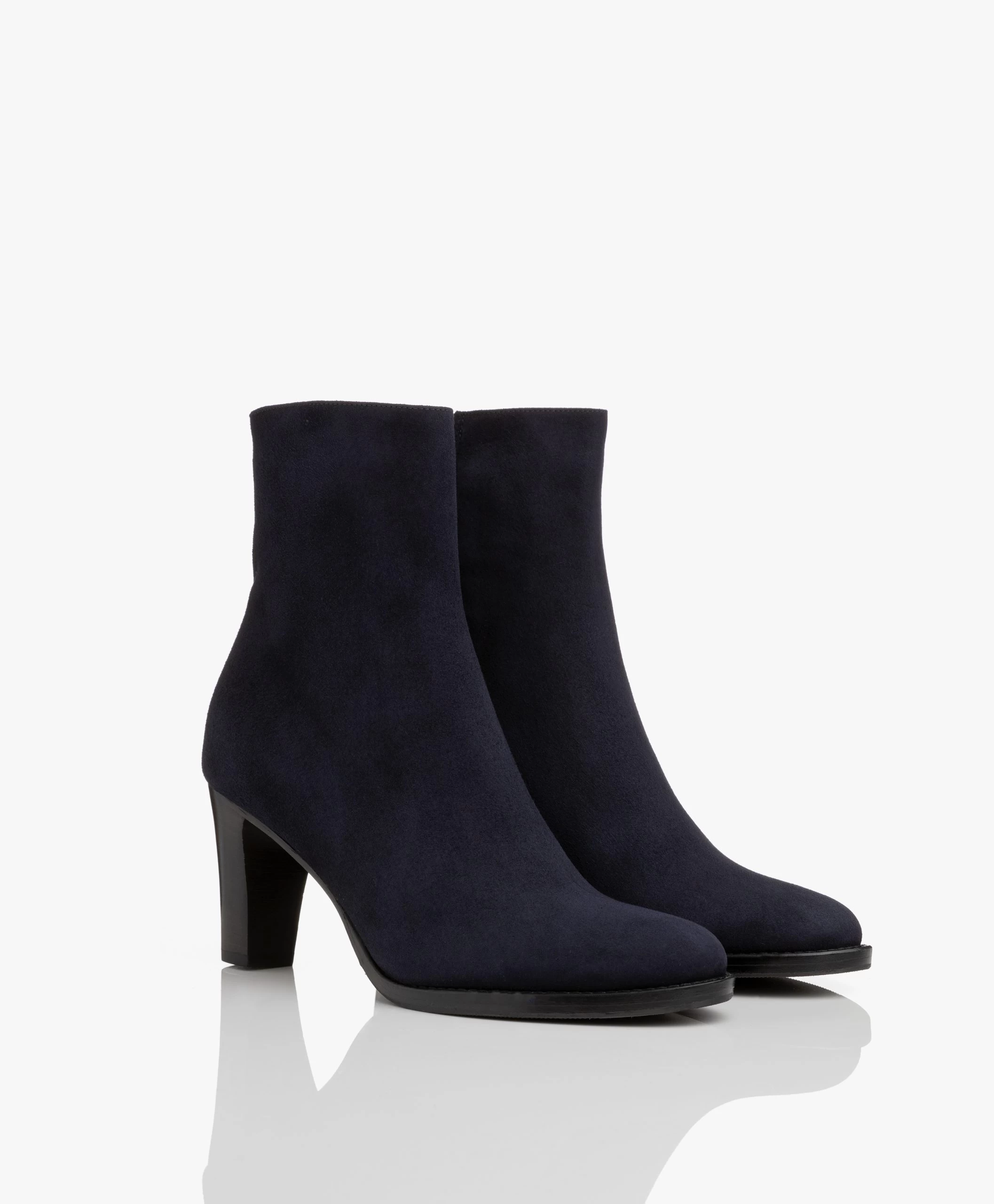 Panara Suède Enkellaars Met Hak - Donkerblauw 6 Panara Suède Enkellaars Met Hak - Donkerblauw - Afbeelding 4