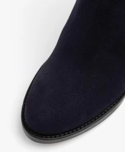 Panara Suède Enkellaars Met Hak - Donkerblauw 18 Panara Suède Enkellaars Met Hak - Donkerblauw -Boetiek Modewinkel Panara Sude Enkellaars met Hak Donkerblauw 2046