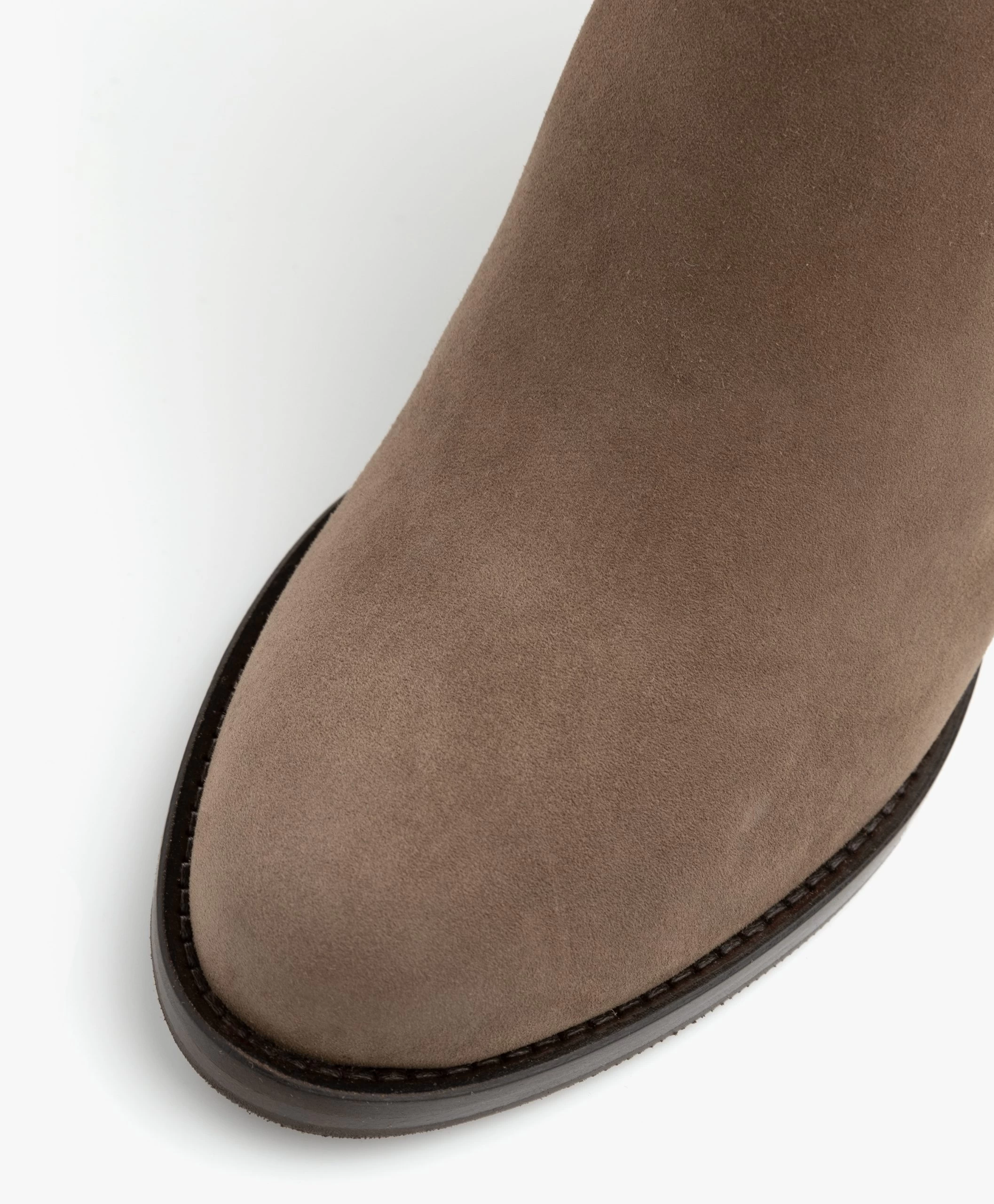 Panara Suède Enkellaars Met Hak - Taupe 4 Panara Suède Enkellaars Met Hak - Taupe - Afbeelding 2