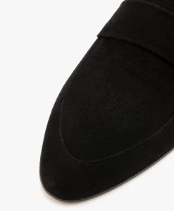 Panara Suède Instapper Met Platte Hak - Zwart 13 Panara Suède Instapper Met Platte Hak - Zwart -Boetiek Modewinkel Panara Sude Instapper met Platte Hak Zwart 08