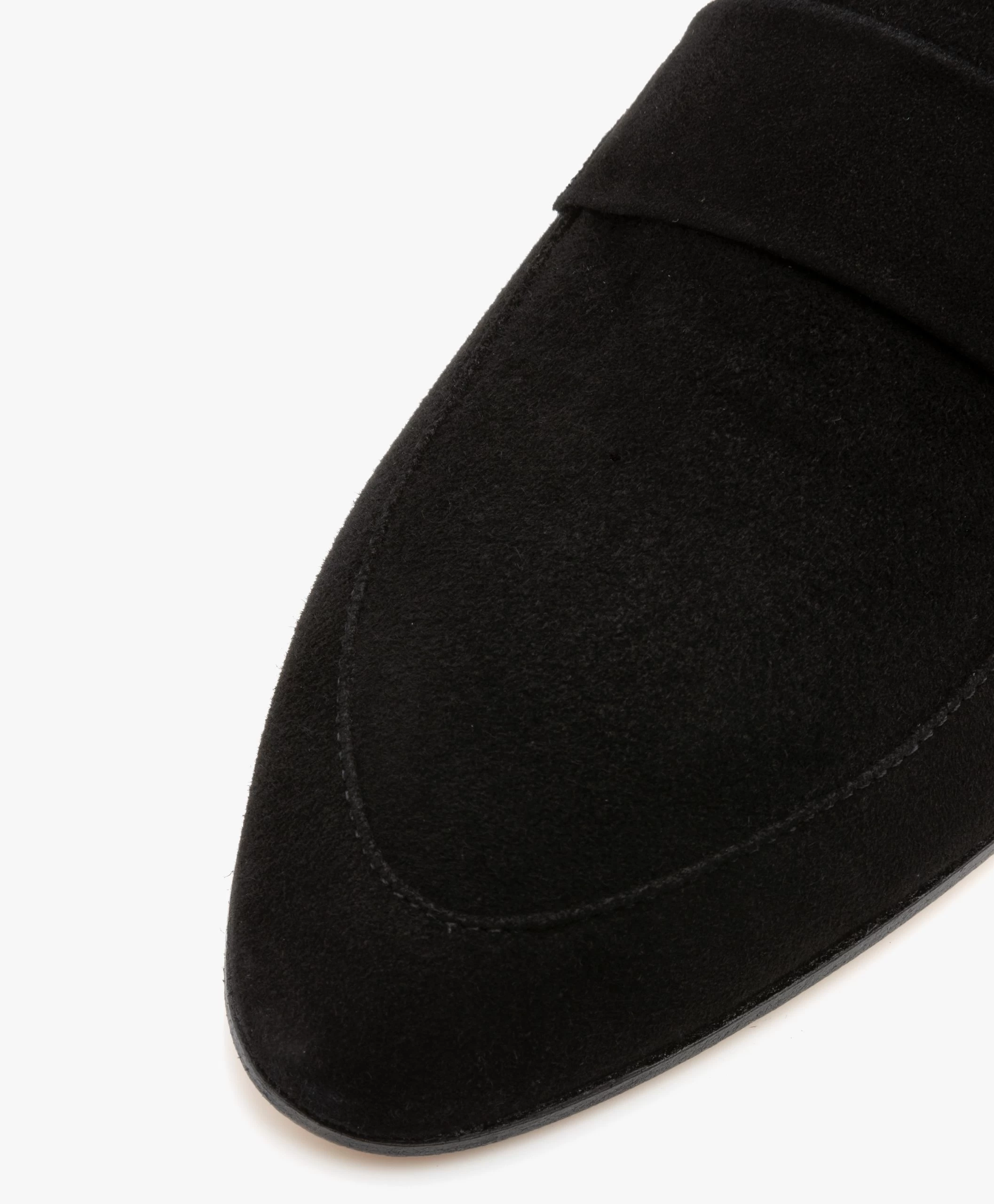 Panara Suède Instapper Met Platte Hak - Zwart 6 Panara Suède Instapper Met Platte Hak - Zwart - Afbeelding 4