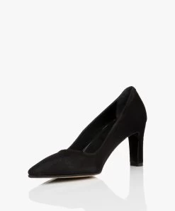 Panara Suède Pumps - Zwart -Boetiek Modewinkel Panara Sude Pumps Zwart 05