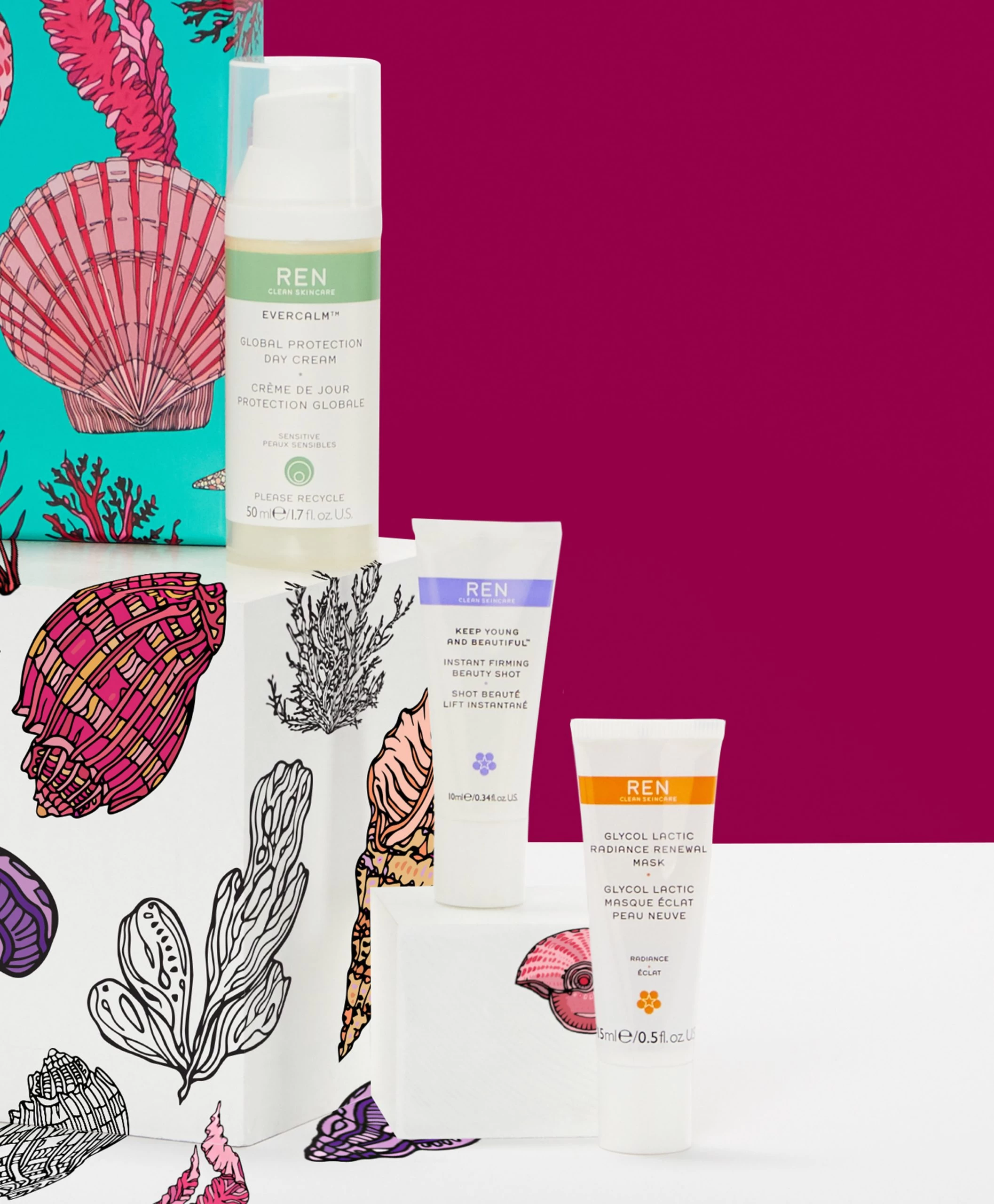 Ren Clean Skincare Face Favourites - Cadeauset Trio 3 Ren Clean Skincare Face Favourites - Cadeauset Trio