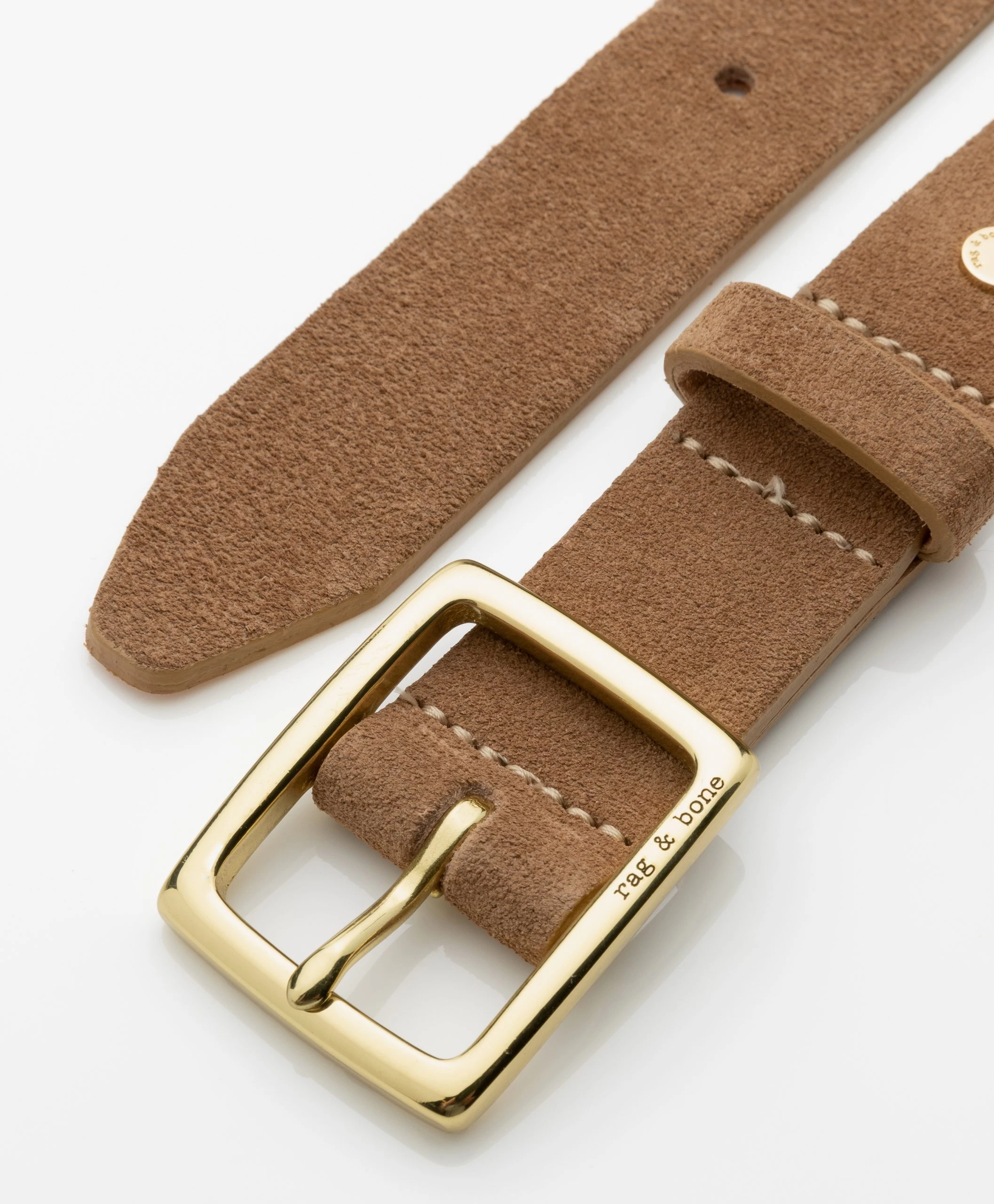 Rag & BoneBoyfriend Suède Leren Riem - Camel 4 Rag & BoneBoyfriend Suède Leren Riem - Camel - Afbeelding 2