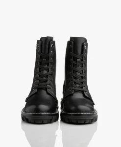 Rag & Bone Shiloh Leren Veterlaarzen - Zwart 15 Rag & Bone Shiloh Leren Veterlaarzen - Zwart -Boetiek Modewinkel Rag Bone Shiloh Blk 431