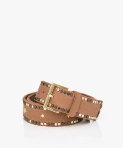 Zadig & Voltaire Starlight Leren Riem - Camel