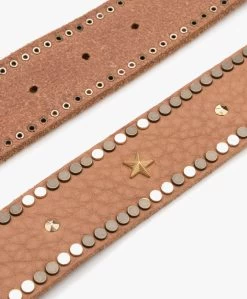 Zadig & Voltaire Starlight Leren Riem - Camel -Boetiek Modewinkel Zadig Voltaire Starlight Camel 06