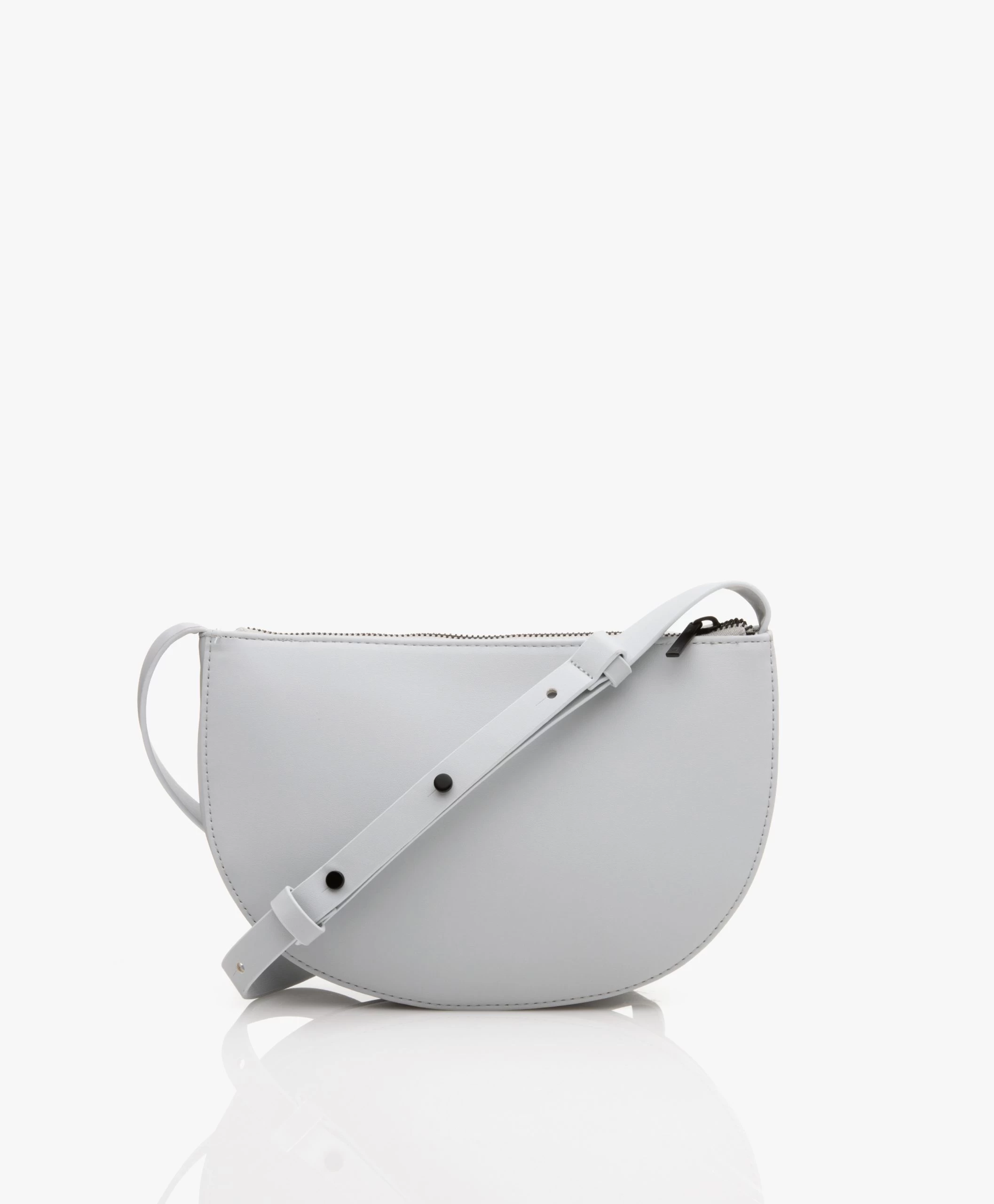 Monk & Anna Farou Half Moon Vegan Cross-Body Tas - Fog 8 Monk & Anna Farou Half Moon Vegan Cross-Body Tas - Fog - Afbeelding 6