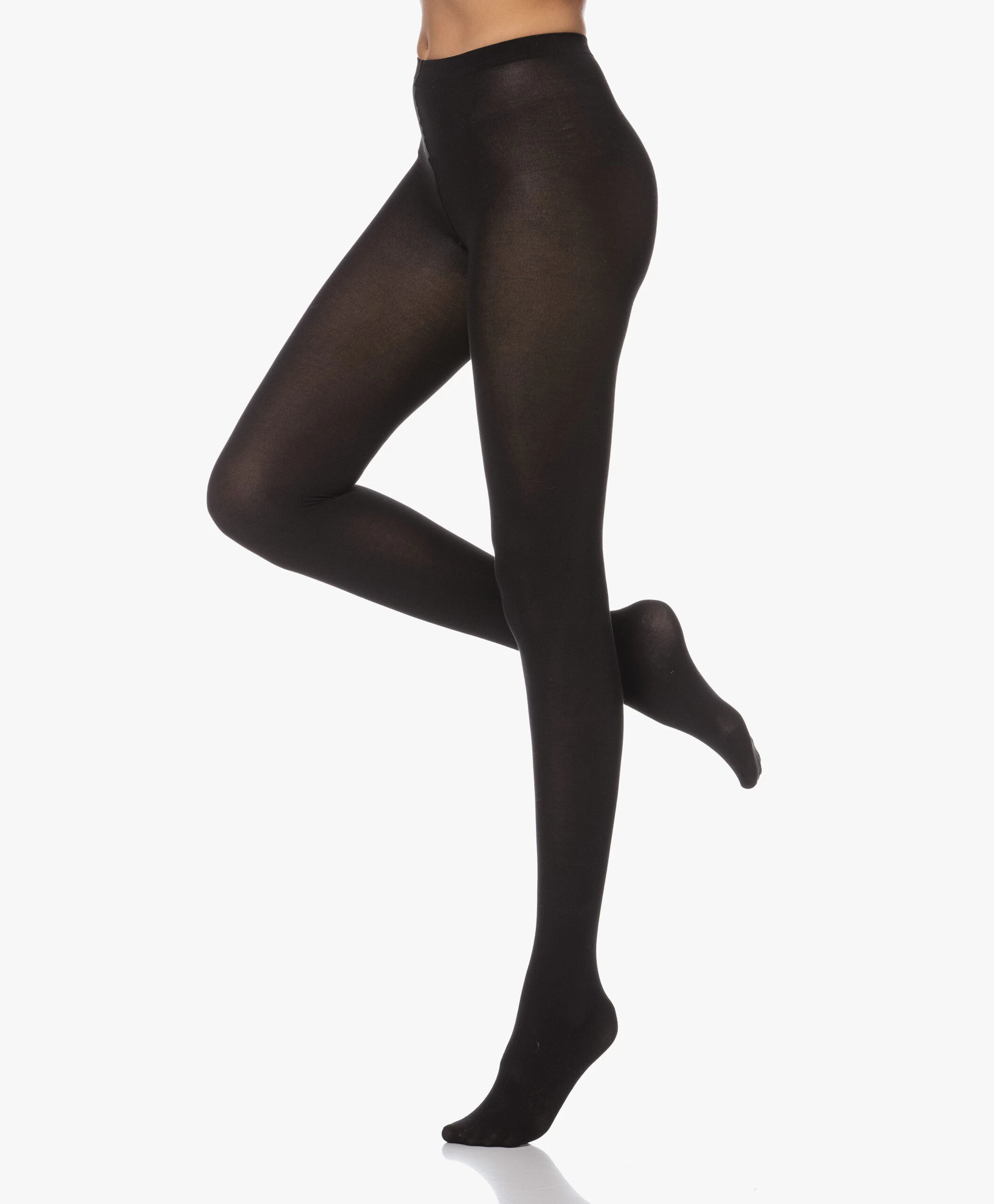 Wolford Cotton Velvet 90 Panty - Zwart 4 Wolford Cotton Velvet 90 Panty - Zwart - Afbeelding 2