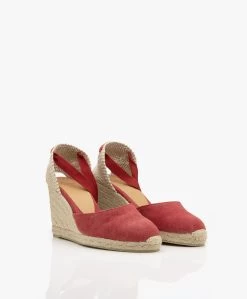 Castañer Carina 10Cm Canvas Sleehak Espadrilles - Karmijnrood -Boetiek Modewinkel acdd3d05 6bed 4258 8e59 3087971ade77 04