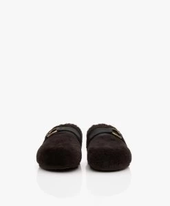 See By Chloé Gema Faux Lammy Mules - Donkerbruin -Boetiek Modewinkel afc1ecd8 b255 499c 83ff dc399d918bd7 05