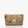 Vanessa Bruno Moon Small Raffia Schoudertas - Beige/Zwart