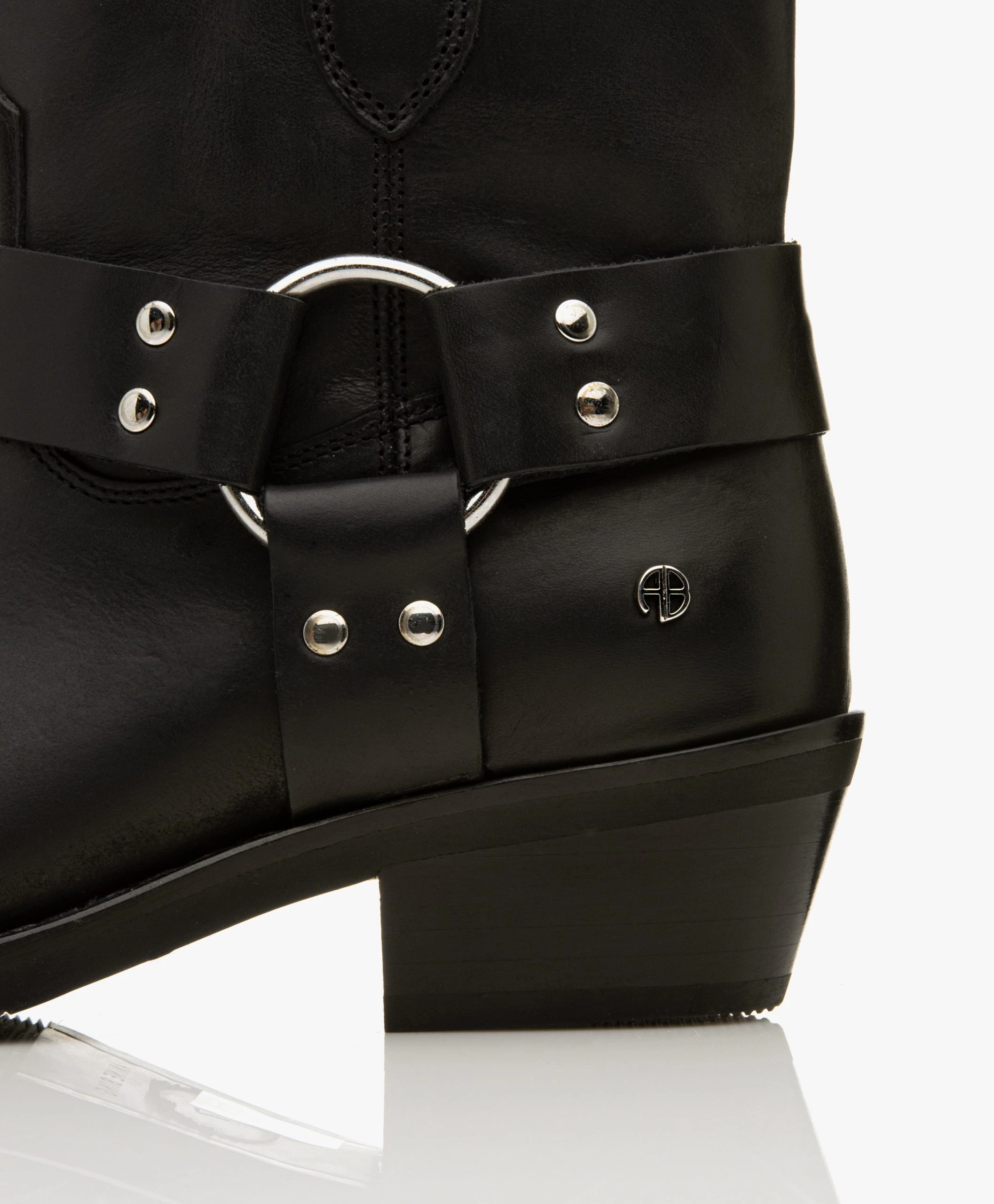 Anine Bing Mid Ryder Leren Enkellaarzen - Zwart 13 Anine Bing Mid Ryder Leren Enkellaarzen - Zwart - Afbeelding 11