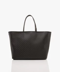 Anine Bing Emma Monogram Logo Schoudertas - Zwart