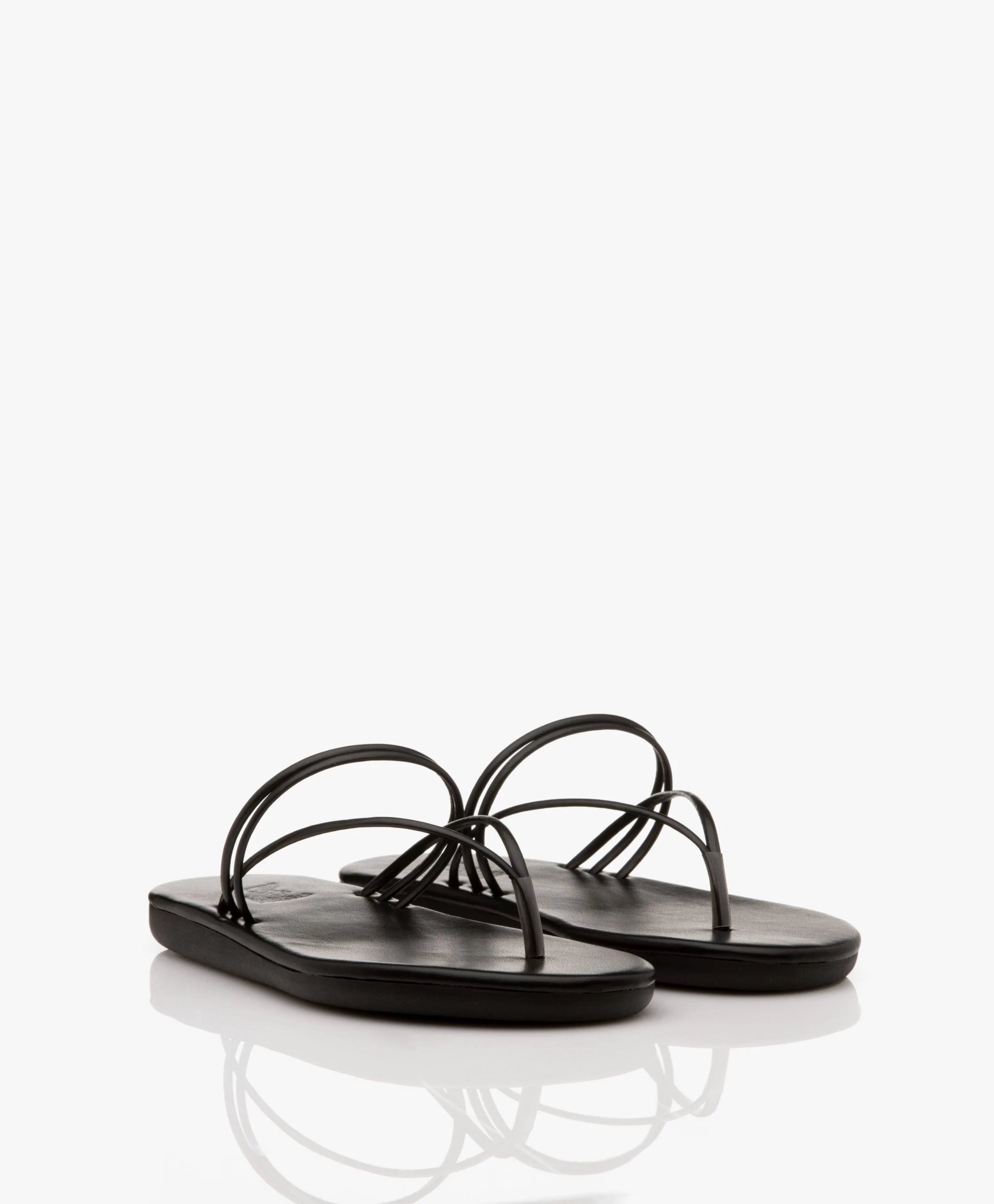 Ancient Greek E Leren Teensandalen - Zwart 6 Ancient Greek E Leren Teensandalen - Zwart - Afbeelding 4