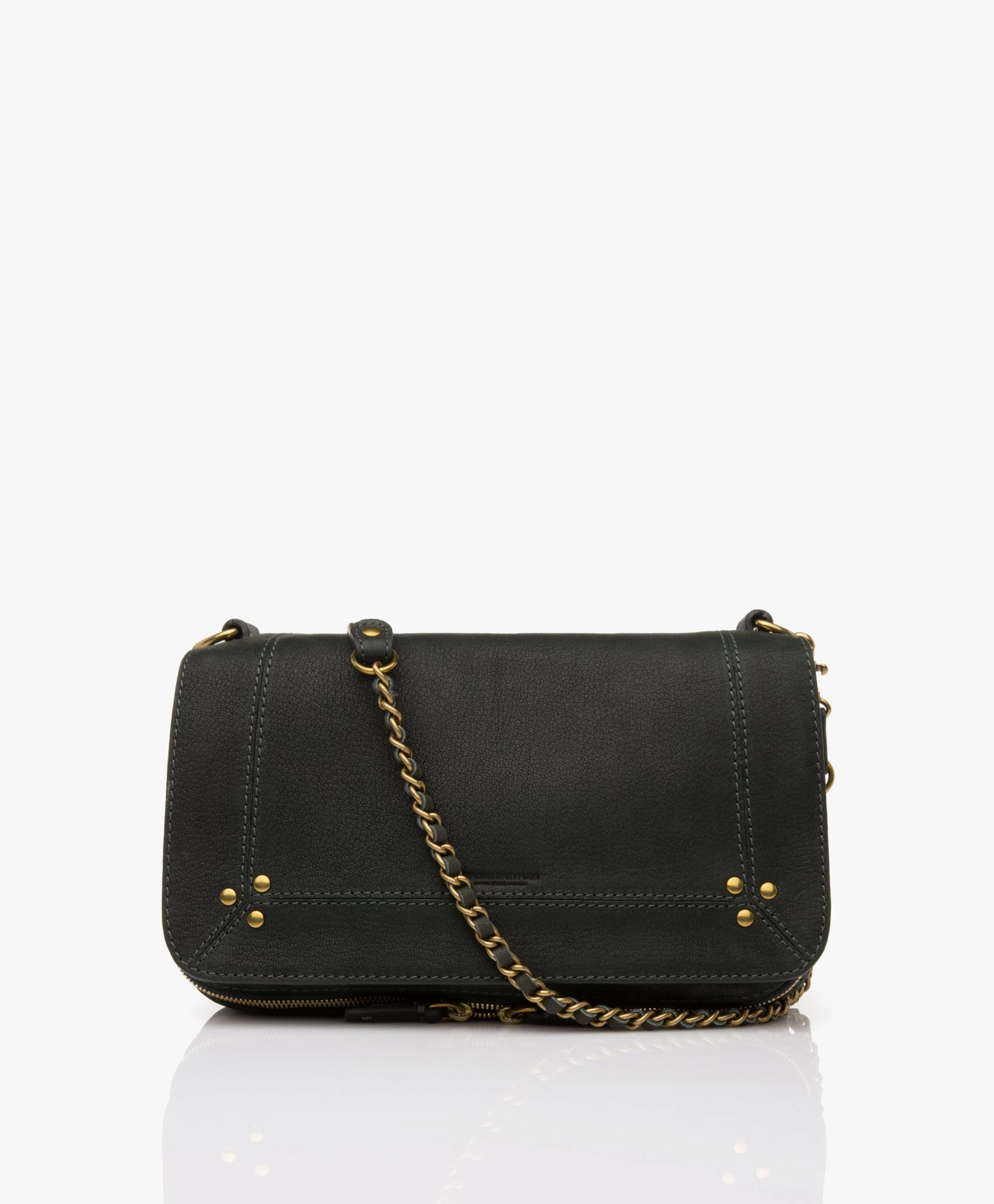 Jérôme Dreyfuss Jerome Dreyfuss Bobi Schouder/Cross-Body Tas In Geitenleer - Noircie Sapin 3 Jérôme Dreyfuss Jerome Dreyfuss Bobi Schouder/Cross-Body Tas In Geitenleer - Noircie Sapin