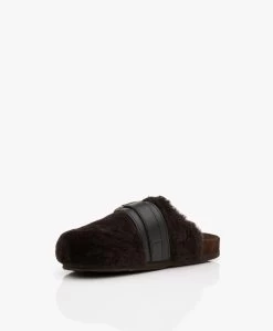 See By Chloé Gema Faux Lammy Mules - Donkerbruin -Boetiek Modewinkel bb6d1e1f 8656 404c bbcc 991d1e4e87c4 06